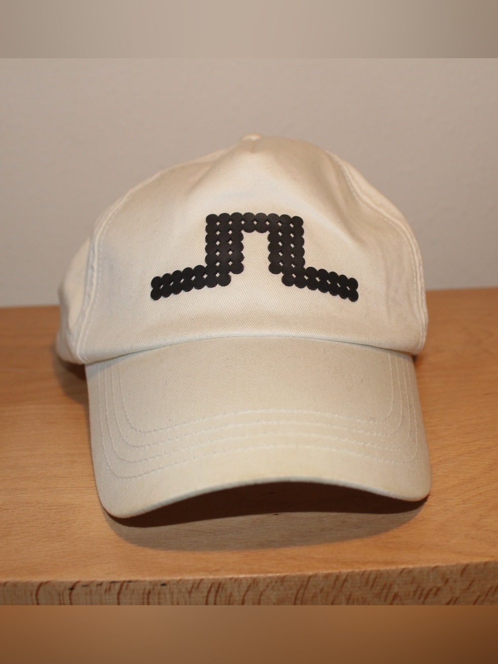 J.Lindeberg Cream Baseball Cap with Black Logo